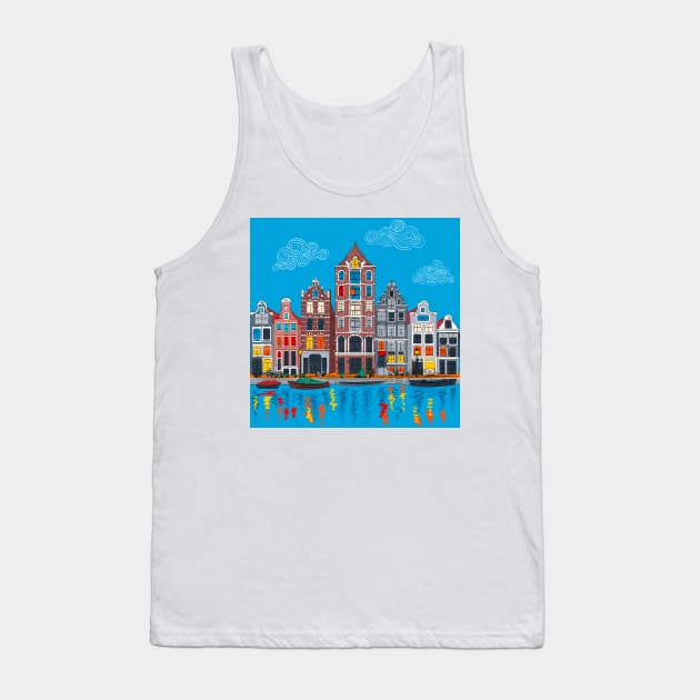 Amsterdam canal and houses Tank Top by kavalenkava